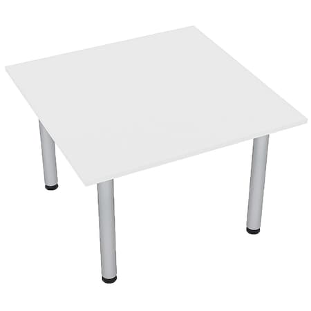 Skutchi Designs Square 4 Person Conference Room Table, 46" W, 46" L, 29" H, White HAR-SQ-46-POST-XD09